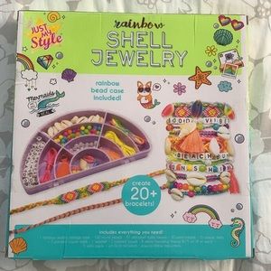 Rainbow Shell Jewelry Kit, create 20+ bracelets! New, never opened